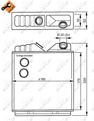 Heat Exchanger, interior heating EASY FIT 58146