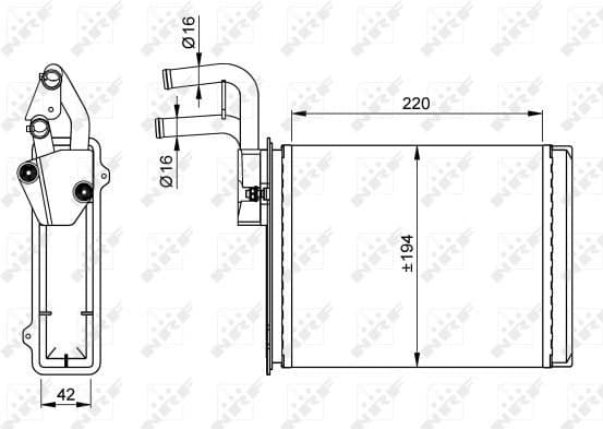 Heat Exchanger, interior heating 54225