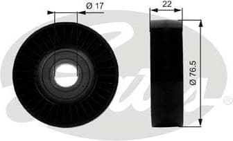 Deflection/Guide Pulley, V-ribbed belt DriveAlign™ T36183