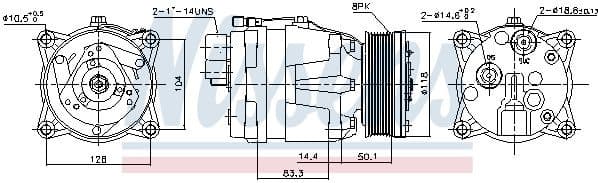 Compressor, air conditioning ** FIRST FIT ** 89048