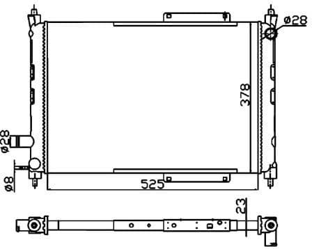 Radiator, engine cooling Economy Class 55326A