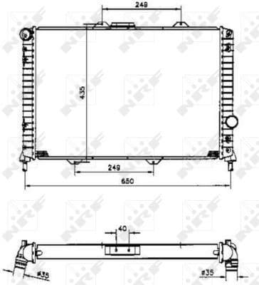 Radiator, engine cooling 58254