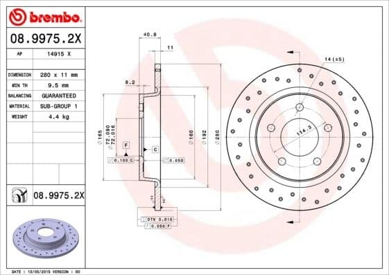 Brake Disc XTRA LINE - Xtra 08.9975.2X