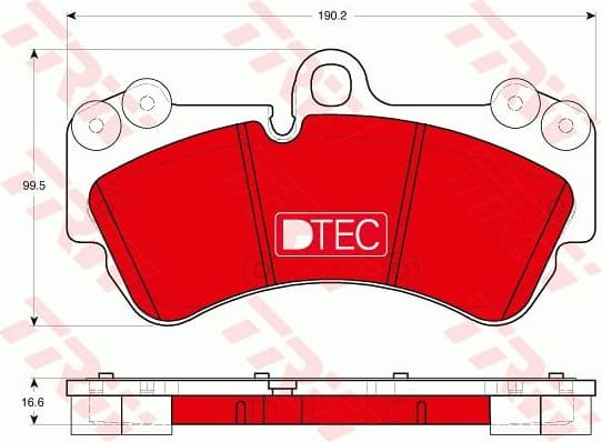 Brake Pad Set, disc brake DTEC COTEC GDB1720DTE