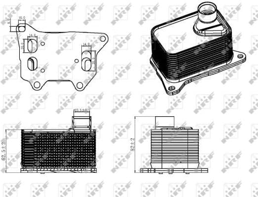 Oil Cooler, engine oil 31330