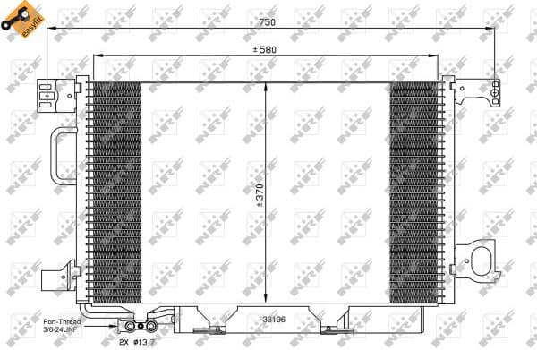 Condenser, air conditioning EASY FIT 35893