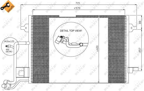 Condenser, air conditioning EASY FIT 35308