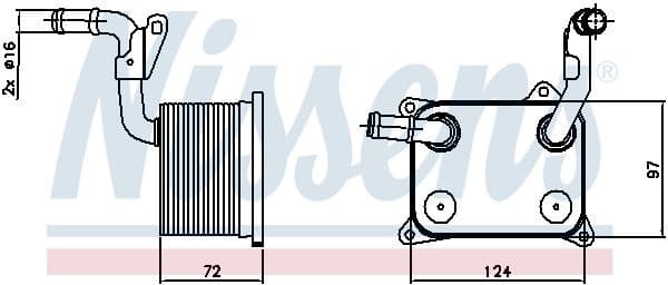 Oil Cooler, engine oil 90744
