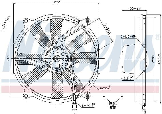 Fan, engine cooling 85701