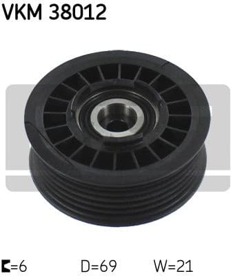 Deflection/Guide Pulley, V-ribbed belt VKM 38012