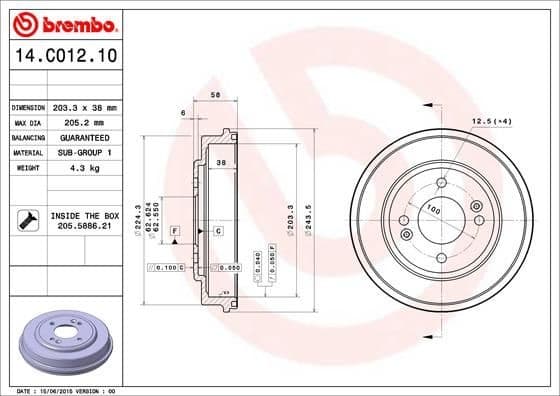 Brake Drum ESSENTIAL LINE 14.C012.10