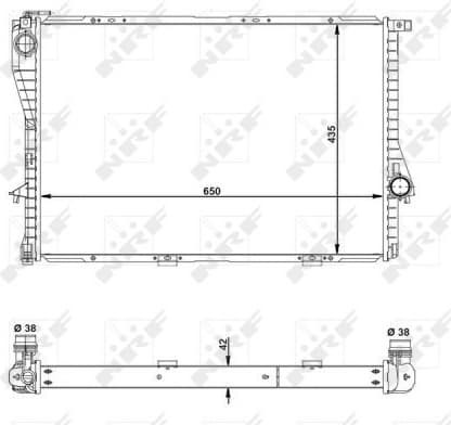 Radiator, engine cooling 55322