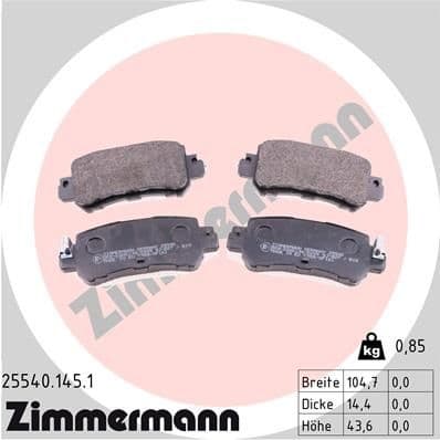 Brake Pad Set, disc brake 25540.145.1