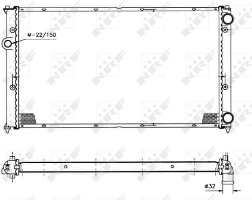 Radiator, engine cooling 50458
