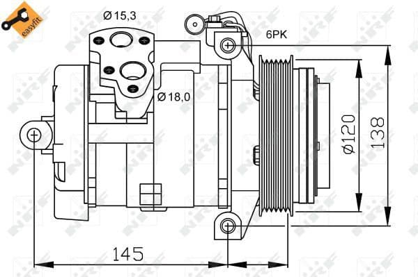 Compressor, air conditioning EASY FIT 32698
