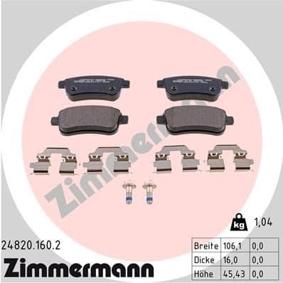 Brake Pad Set, disc brake 24820.160.2
