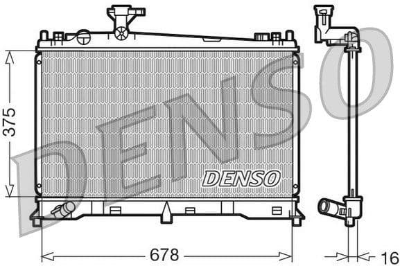 Radiator, engine cooling DRM44010