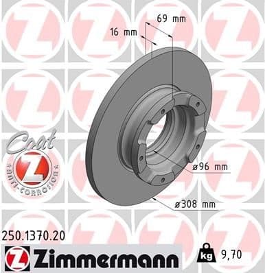 Brake Disc COAT Z 250.1370.20