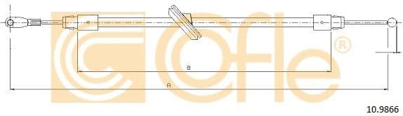 Cable Pull, parking brake 10.9866