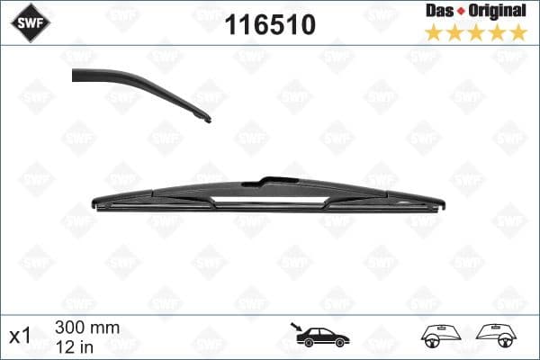 Wiper Blade DAS ORIGINAL REAR 116510