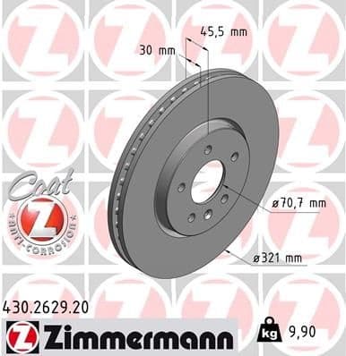 Brake Disc COAT Z 430.2629.20
