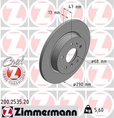 Brake Disc COAT Z 200.2535.20