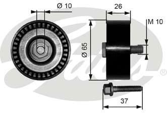 Deflection/Guide Pulley, V-ribbed belt DriveAlign™ T36300