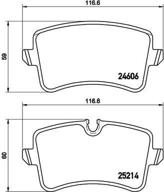 Brake pads rear, Top Quality P85117