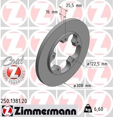 Brake Disc COAT Z 250.1381.20