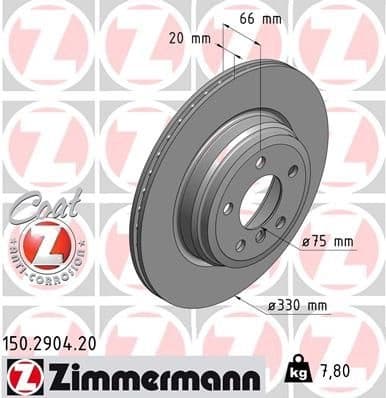 Brake Disc COAT Z 150.2904.20