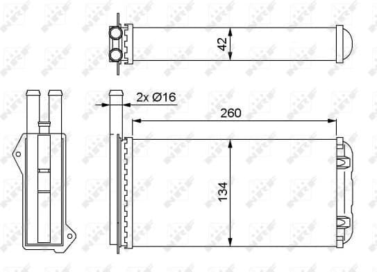 Heat Exchanger, interior heating 52220