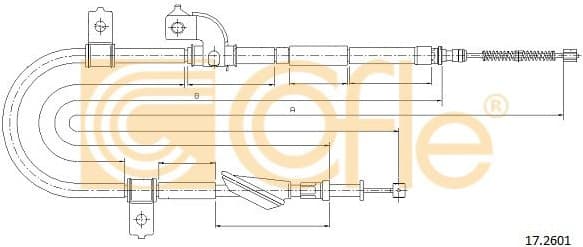 Cable Pull, parking brake 17.2601