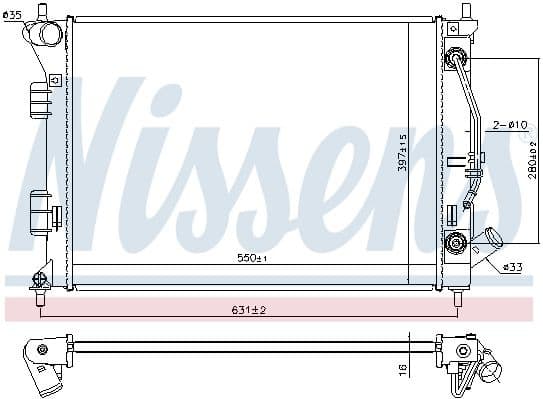 Radiator, engine cooling 675038
