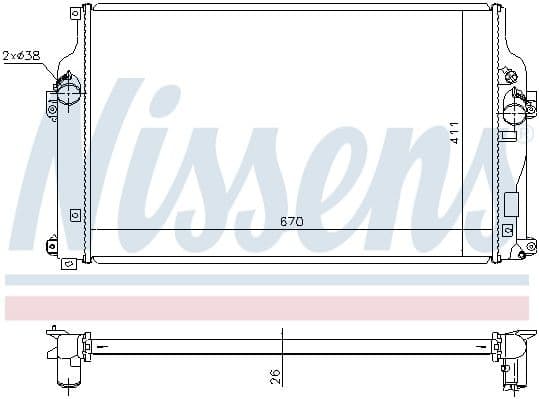 Radiator, engine cooling 646864