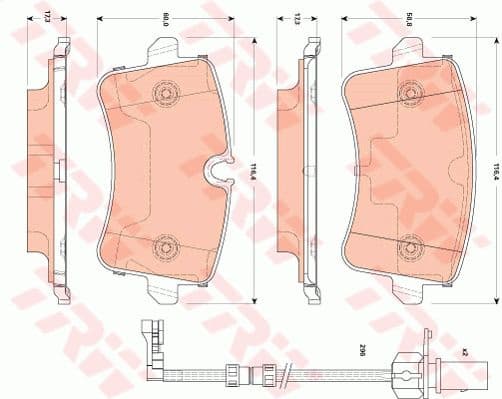 Brake Pad Set, disc brake COTEC GDB1867