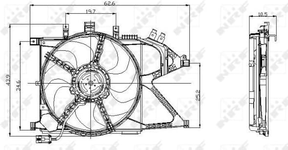 Fan, engine cooling 47012
