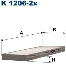 Filter, cabin air K1206-2X