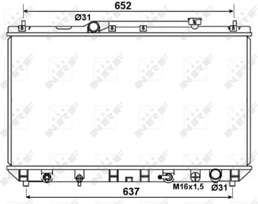 Radiator, engine cooling EASY FIT 53374