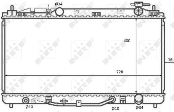 Radiator, engine cooling 59079