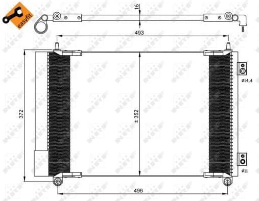 Condenser, air conditioning EASY FIT 35899