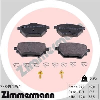 Brake Pad Set, disc brake 25839.175.1