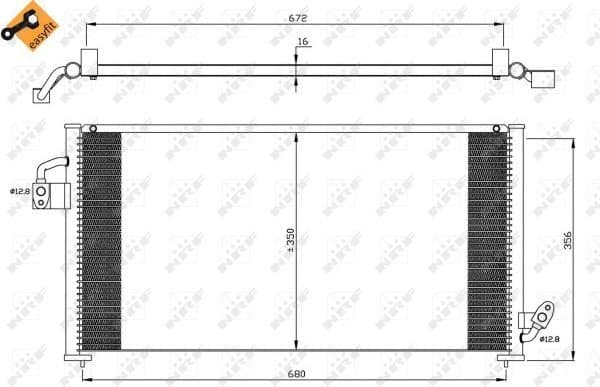 Condenser, air conditioning EASY FIT 35523