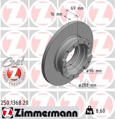 Brake Disc COAT Z 250.1368.20