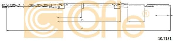 Cable Pull, parking brake 10.7131