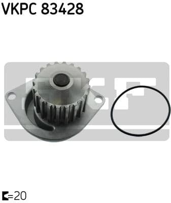 Water Pump, engine cooling VKPC 83428