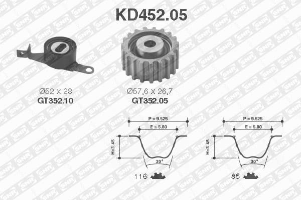 Timing Belt Kit KD452.05