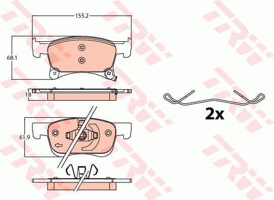 Brake Pad Set, disc brake GDB2091