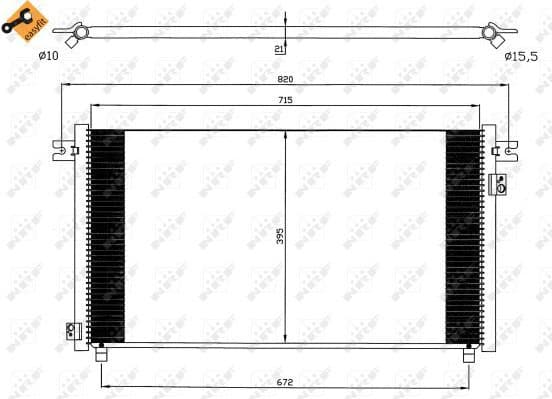 Condenser, air conditioning EASY FIT 35574