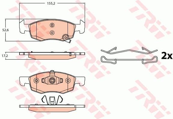 Brake Pad Set, disc brake GDB2099