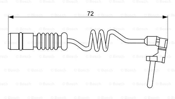 Warning Contact, brake pad wear 1987473057 - image 2